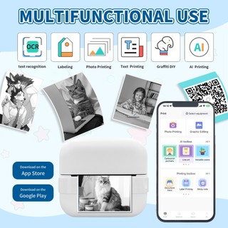 ✨Giá Thấp Nhất✨ Máy In Nhiệt Mini Không Dây Bluetooth Android IOS