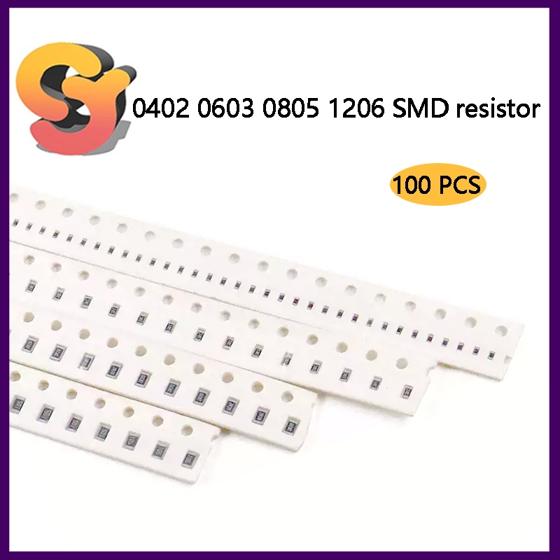 [Hàng có sẵn] 100 CÁI 0402 0603 0805 1206 Điện trở Chip 1R10R100R 1K 10K 100K 1M 10M