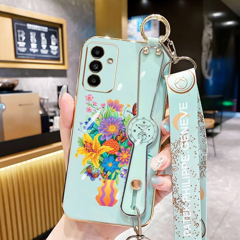 YBD Dành Cho Samsung Galaxy A26 A34 A35 A36 A53 A54 A55 A56 M54 F54 5G Hoa Bó Hoa Vỏ Điện Thoại Dây 