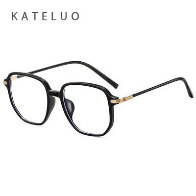 KATLUO Nữ Chống Ánh Sáng Xanh Kính Thời Trang Hợp Thời Trang Sinh Viên Retro Siêu Nhẹ Khung Lớn Cho Cận Thị GS2309