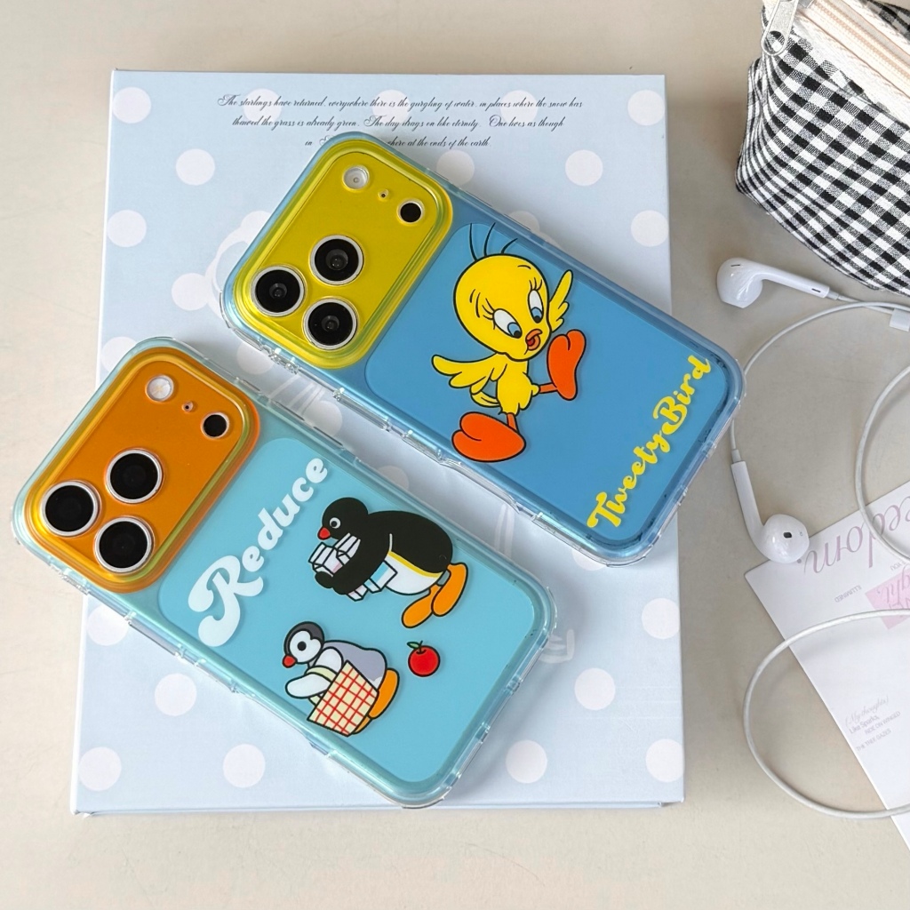 Ốp điện thoại xử lý iPhone 17 Pro max Bird Penguin Pattern TPU