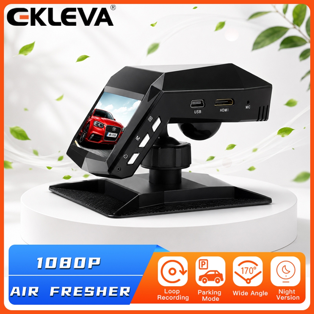 Nước hoa ô tô EKLEVA 1080P Dash Cam Air Fresher Car Dvr HD Camera quan sát ban đêm Đầu ghi Video Tự 