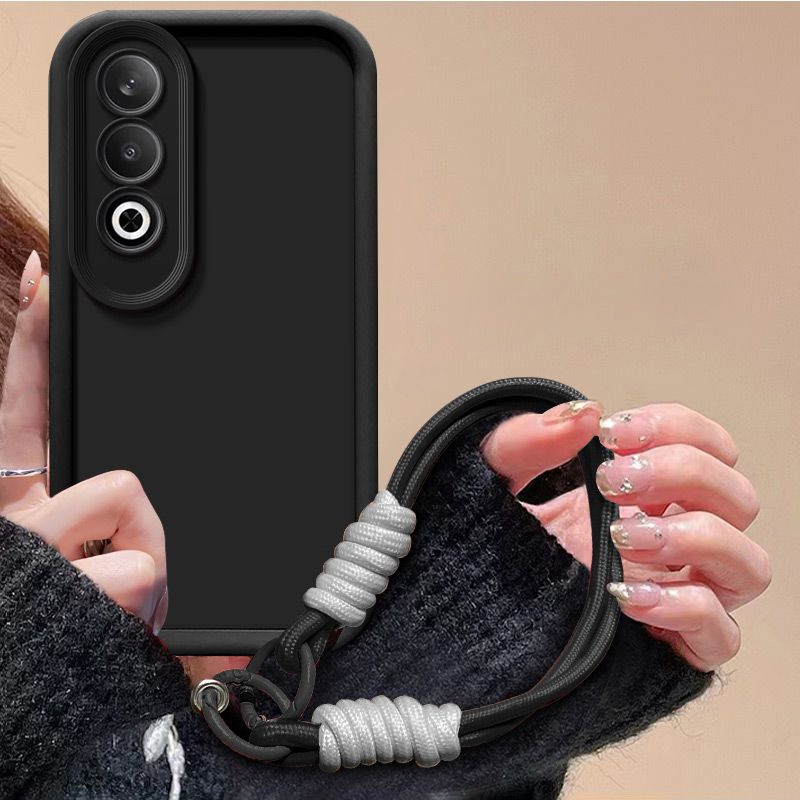 Ốp lưng OPPO K10 K10X K11 K11X K12 K12X K13 Silicon mờ nhiều màu có dây đeo cổ tay Vỏ bảo vệ Camera 