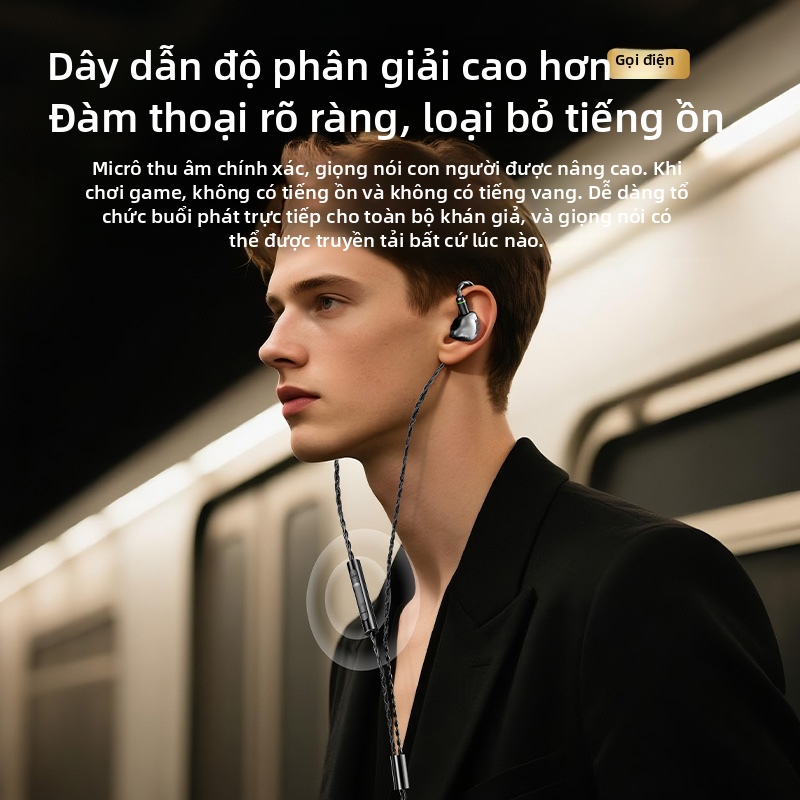 Tai nghe chơi game trong tai S400 HIFI Màn hình động có dây Lớp có thể hoán đổi cho nhau Dây chơi game Nghe phân biệt âm thanh Chuyên dụng | BigBuy360 - bigbuy360.vn