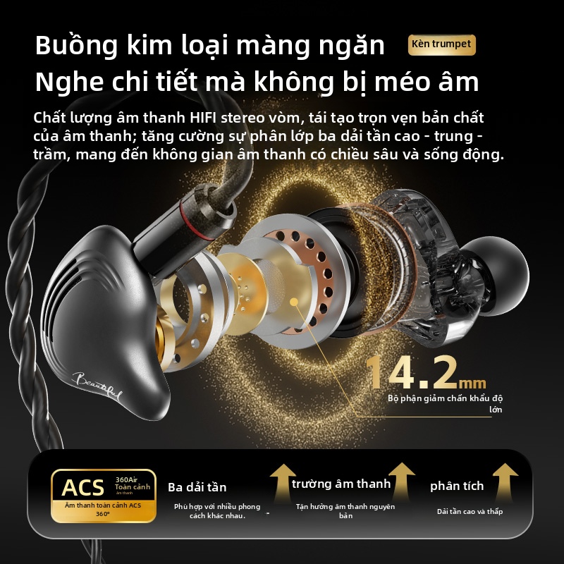Tai nghe chơi game trong tai S400 HIFI Màn hình động có dây Lớp có thể hoán đổi cho nhau Dây chơi game Nghe phân biệt âm thanh Chuyên dụng | BigBuy360 - bigbuy360.vn