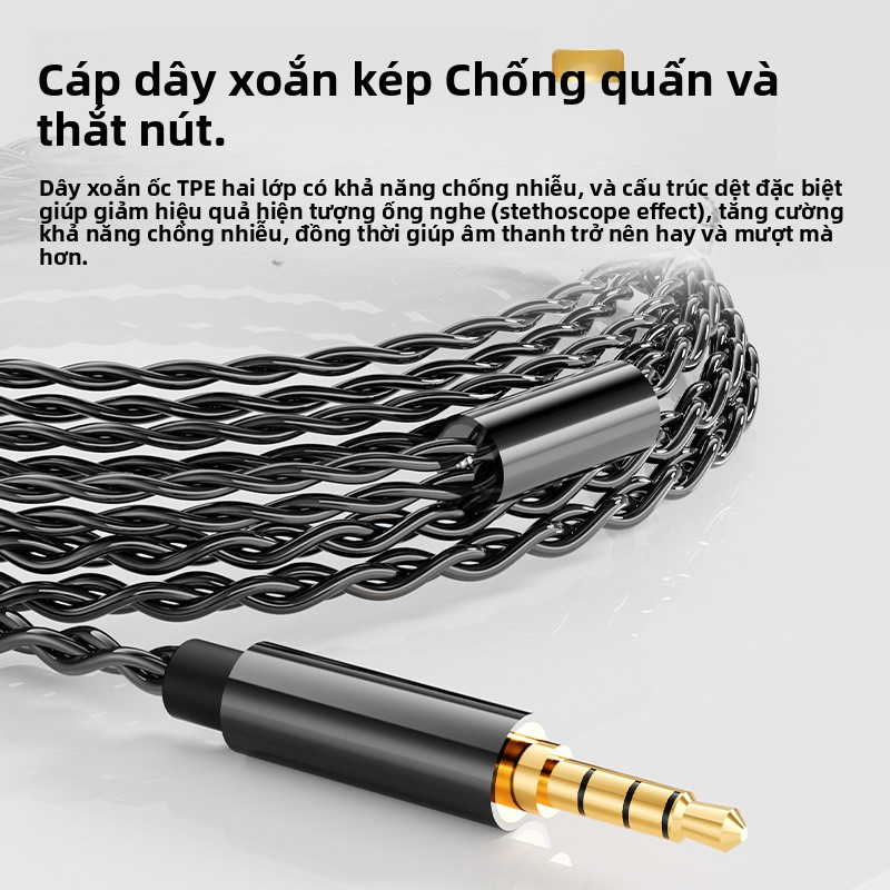 Tai nghe chơi game trong tai S400 HIFI Màn hình động có dây Lớp có thể hoán đổi cho nhau Dây chơi game Nghe phân biệt âm thanh Chuyên dụng | BigBuy360 - bigbuy360.vn