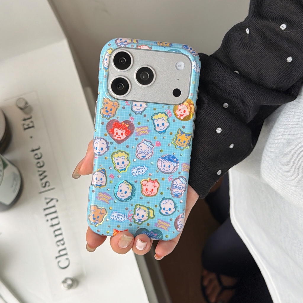 Hoạt Hình Dễ Thương Haruta Osamu Ốp lưng iPhone 13 14 15 16 17 Pro Max Acrylic Bảo Vệ Mặt Sau Chống 