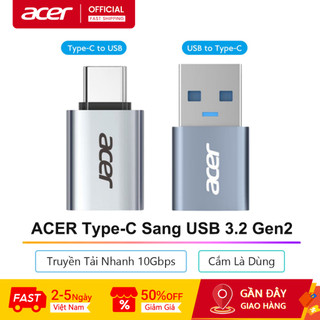 ACER Đầu Chuyển Type-C Sang USB3.2 Gen2 Truyền Tải Nhanh 10Gbps Bộ Chuyển Đổi PC Tương thích rộng rãi