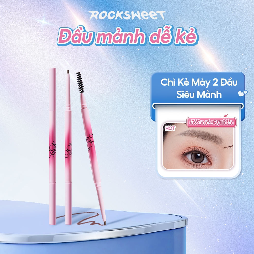 ROCK SWEET RS Bút chì mày 0.05mm đầu nước mắt siêu mỏng - không thấm nước tự…
