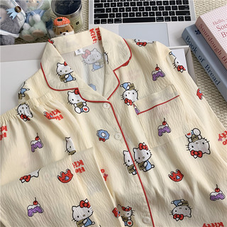 Bộ Đồ Ngủ Mới Cho Nữ Váy Ngủ Hoạt Hình Dễ Thương In Đồ Ngủ Bộ Ve Áo Dài Tay Mặc Nhà