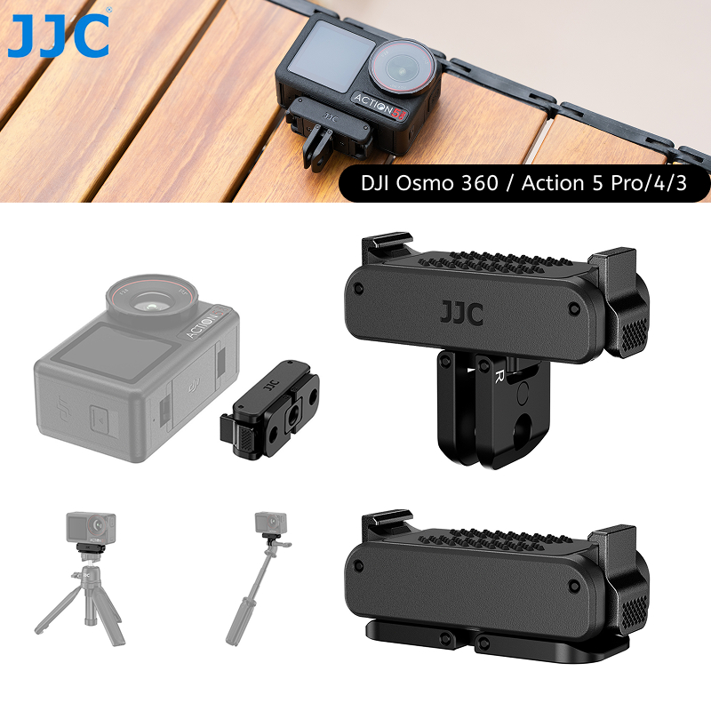 JJC Action 5 Pro Đế tháo nhanh từ tính với khóa móng vuốt kim loại 1 / 4 "-20 Chủ đề cho DJI Osmo Ac