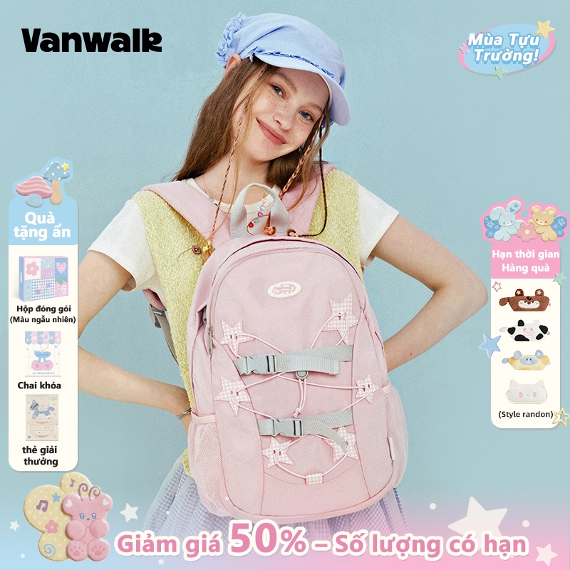 Vanwalk balo thời trang nữ Chống trộm Nhẹ nhàng Đa ngăn nữ túi du lịch Đi học Đi du lịch Giao hàng n