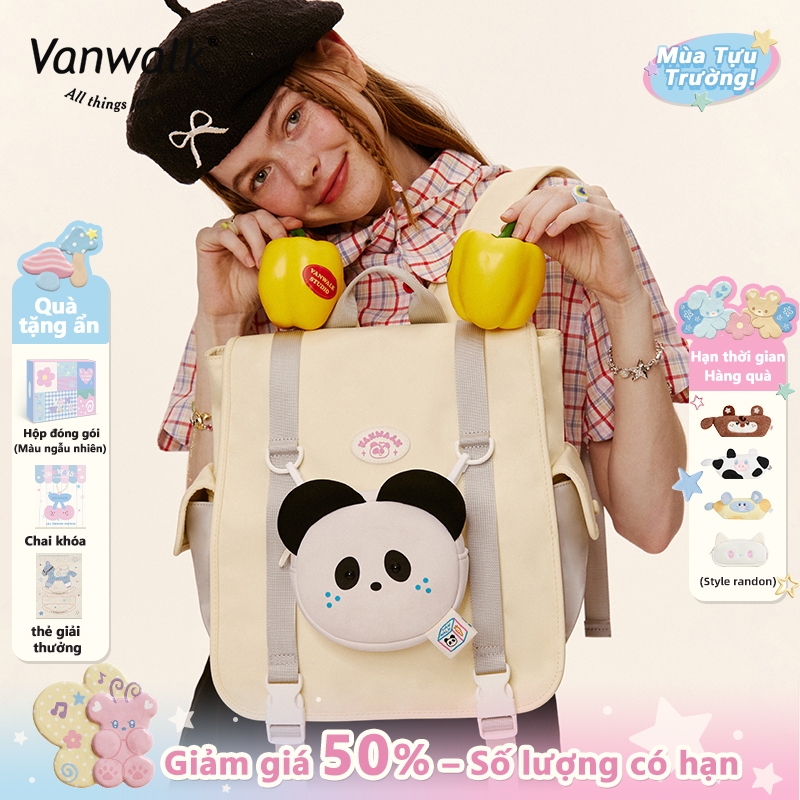 Vanwalk Balo học sinh  Nhẹ nhàng Dù chạm nước Chất lượng cao Balo du lịch Đi học Đi du lịch Quà tặng