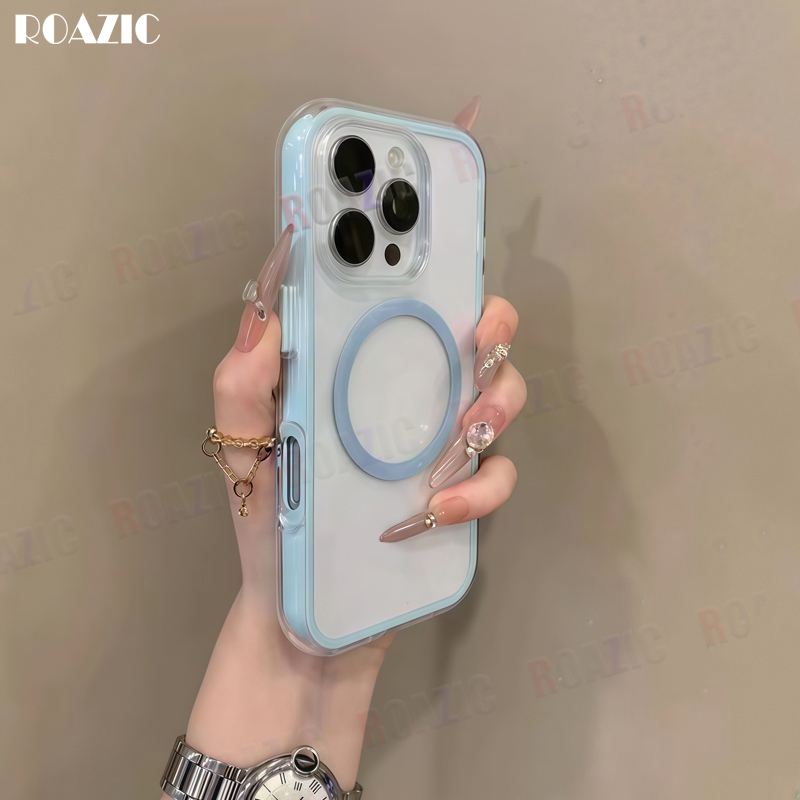 Ốp Sạc Từ Tính Sang Trọng Tương Thích Cho Honor 200 Pro 5G 200 5G Trong Suốt 2 Trong 1 Chống Sốc Chố
