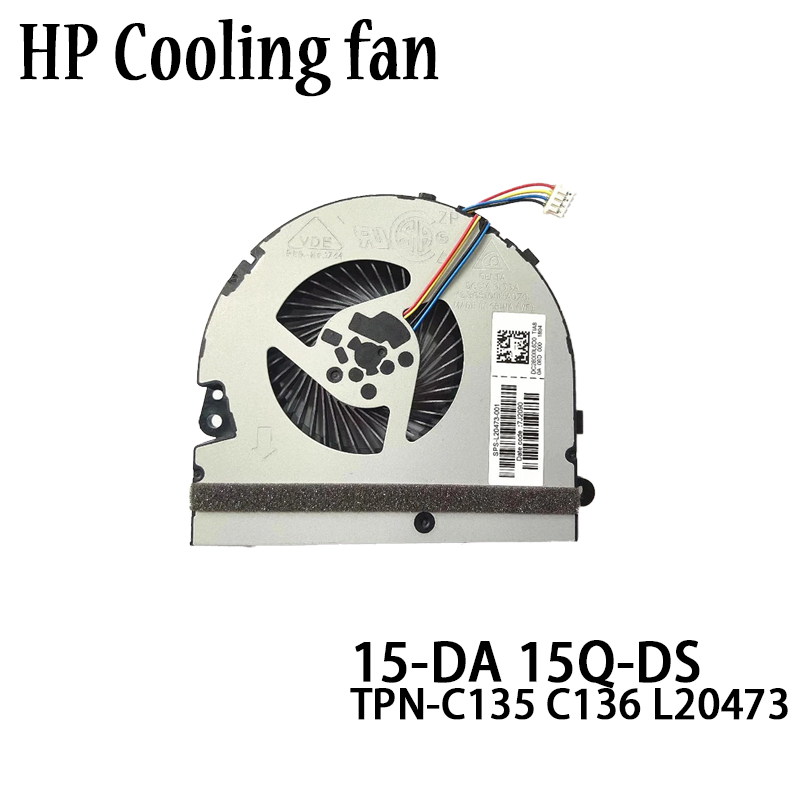 Quạt CPU Mới Cho HP Pavilion 15-DA 15-da0014TX 15-DA002 L20473-001 15Q-DS TPN-C135 C136 L20473 Quạt 