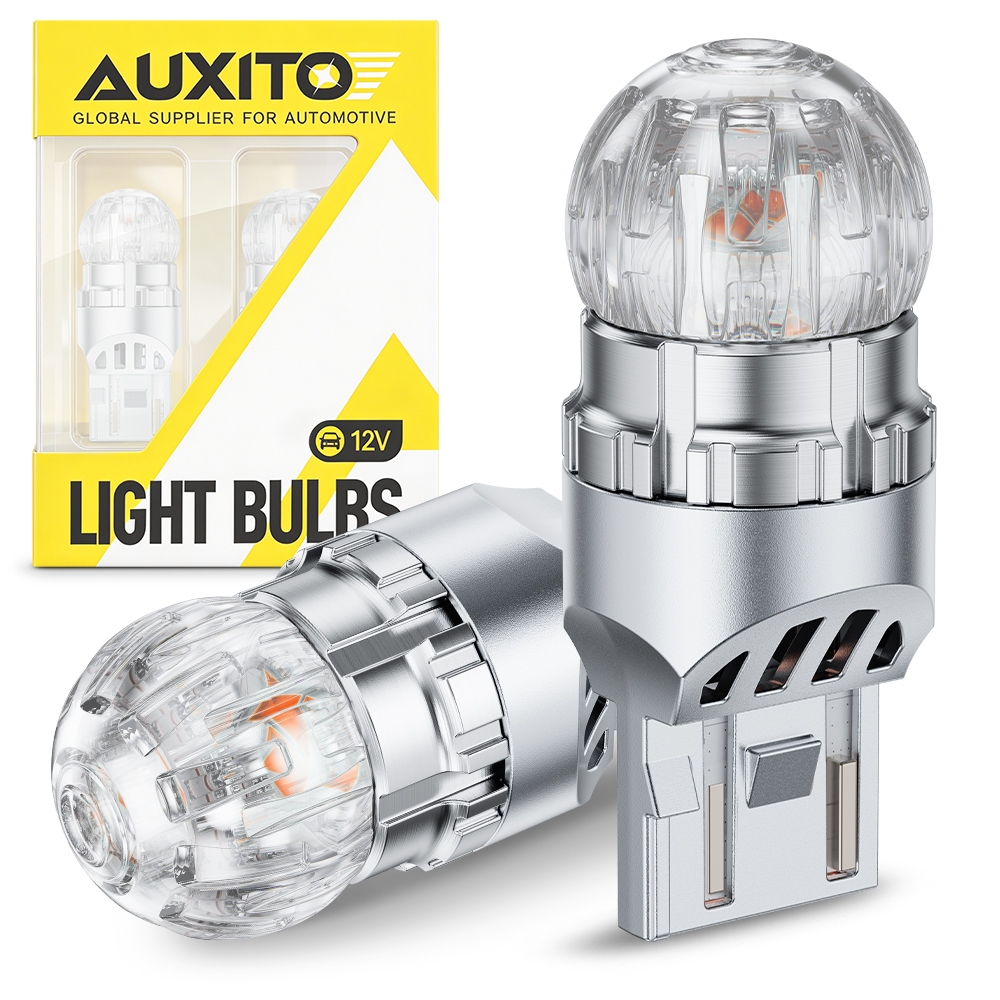 AUXITO 2 CÁI 7440 Canbus Lỗi Đèn báo rẽ miễn phí W21W WY21W Bóng đèn LED 5050LED