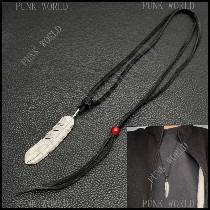 GOROS Lông Vũ Dây Da Vòng Cổ Vintage Rock Phụ Kiện Đường Phố Hip Hop Ấn Độ Trang Sức Đảng Tặng G0000