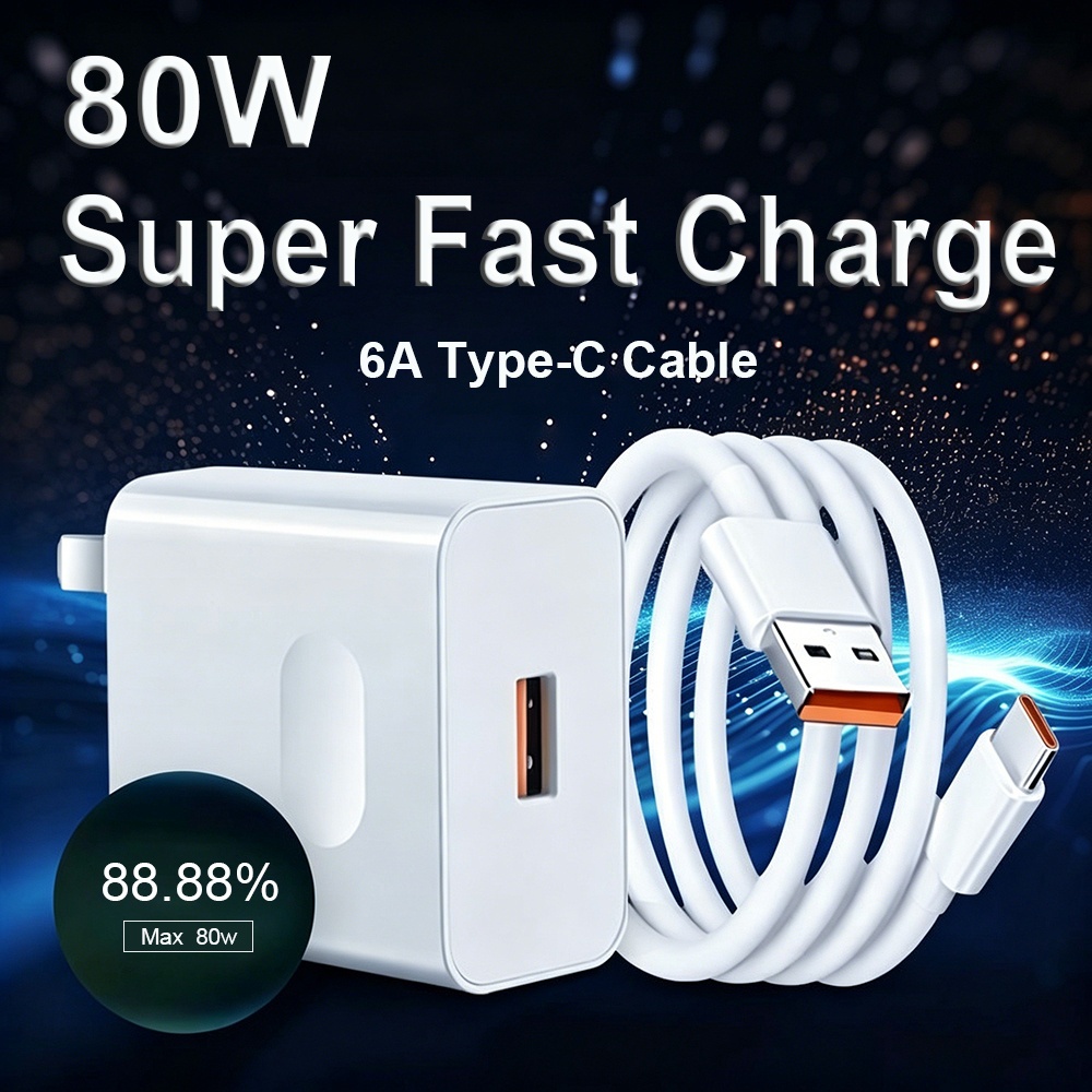 Bộ Chuyển Đổi Nguồn Sạc Siêu Nhanh 80W Cho OPPO A60 A79 A98 A78 A58 A38 A18 A96 A76 A95 A94 A74 A77S