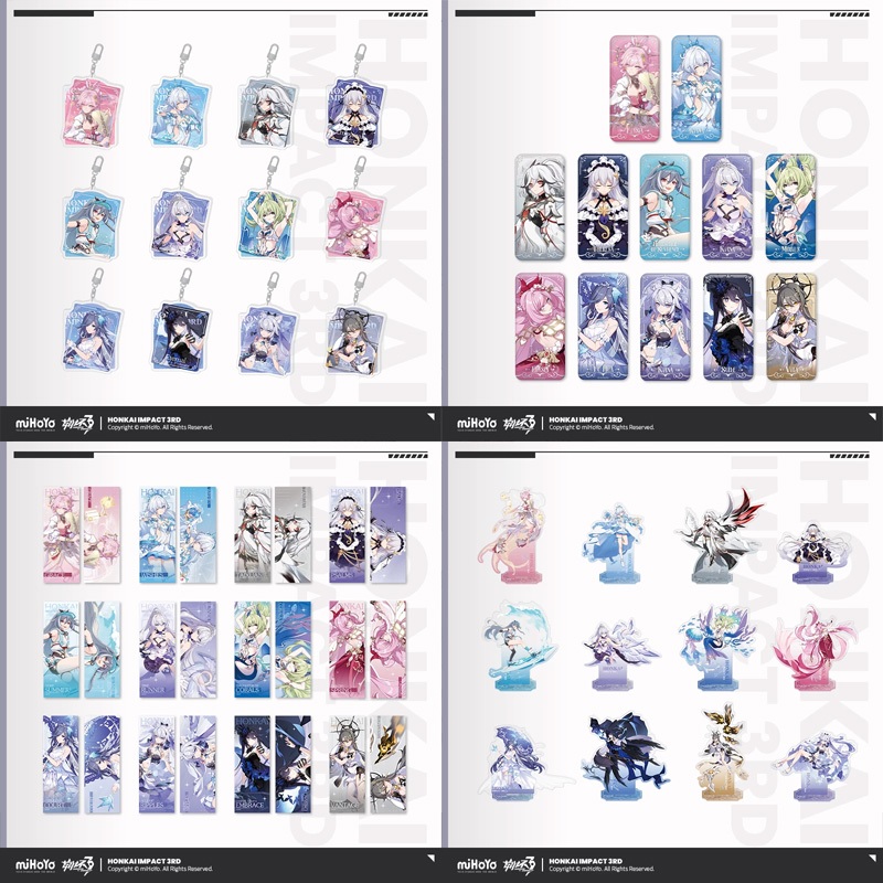 Sunsyea Honkai Impact 3rd Official Merch miHoYo Original SFXC Series Acrylic Đứng Huy Hiệu Elysia Fu