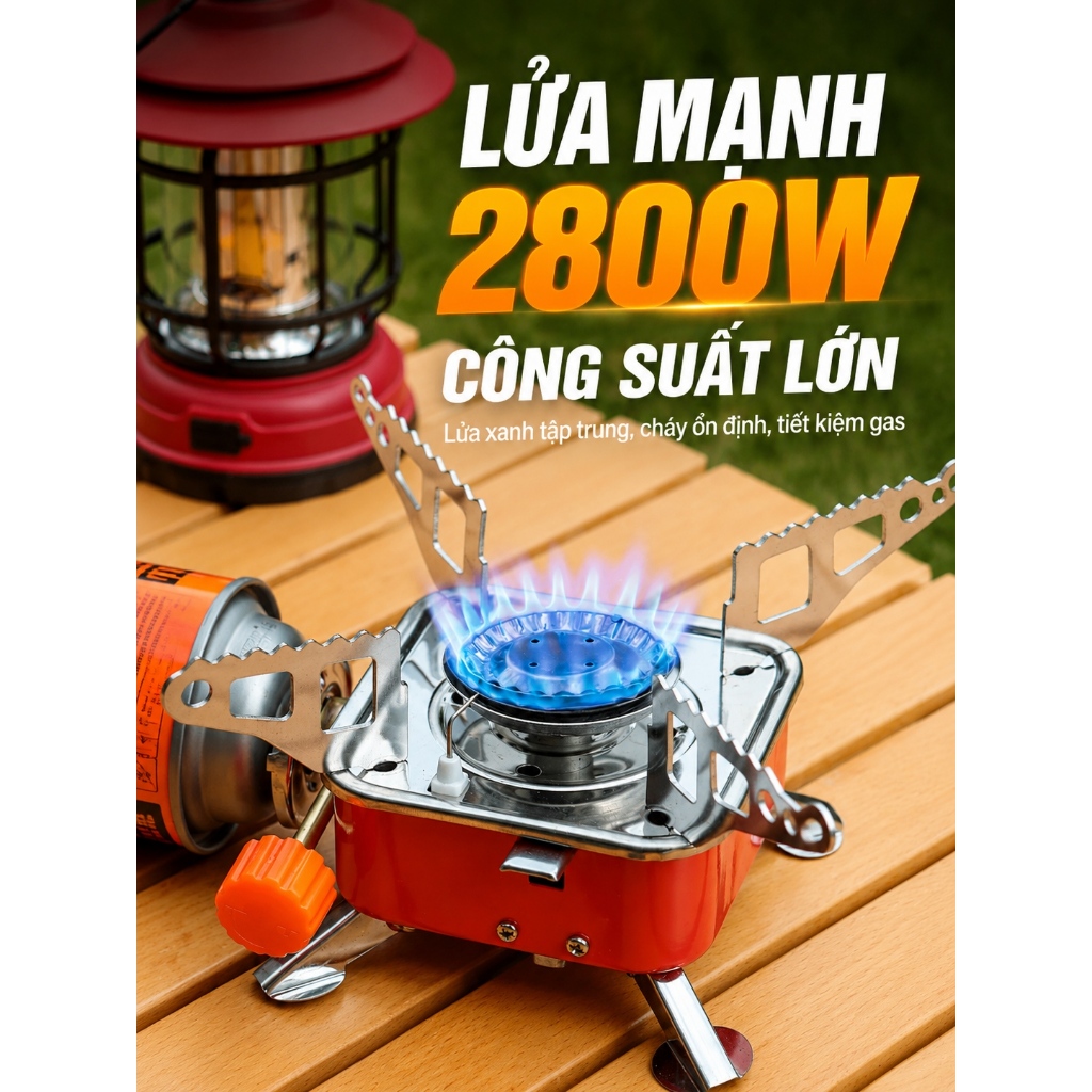 Bếp ga du lịch xếp gọn, Bếp Ga Mini gấp gọn du lịch dã ngoại, cắm Trại đa chức năng tiện lợi-TR393