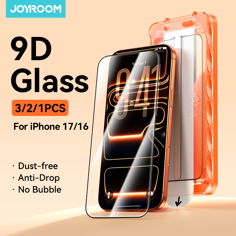 Joyroom 3 / 2 / 1 Kính Cho iPhone 17 Pro Max Bảo Vệ Màn Hình Toàn Màn Hình Kính Cường Lực HD Không B