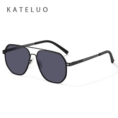 KATLUO Nam Thời Trang Lái Xe Phân Cực Kính Mát Khung Kim Loại Kính Chống Nắng Với UV400 Bảo Vệ Nữ 82417