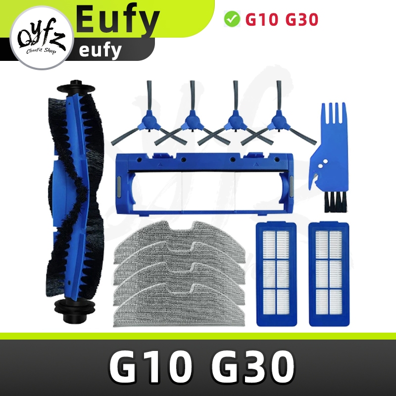 Qyfz Thích Ứng Với Eufy Eufy G10 G30 Quét Robot Phụ Kiện Bộ Lọc HEPA Bàn Chải Làm Sạch Bàn Chải Chín