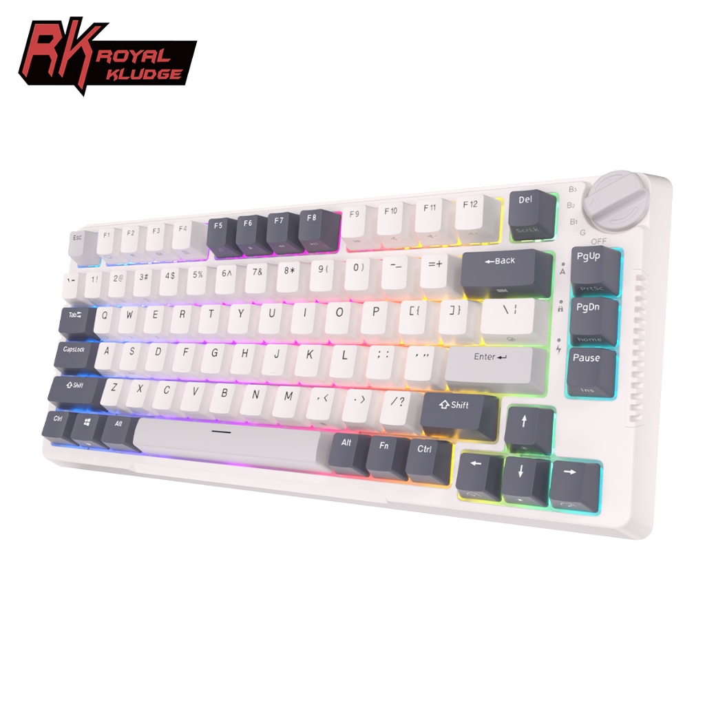 Bàn phím máy tính cơ không dây ROYAL KLUDGE RK H81 bluetooth 2.4G 3 chế độ điều chỉnh | BigBuy360 - bigbuy360.vn