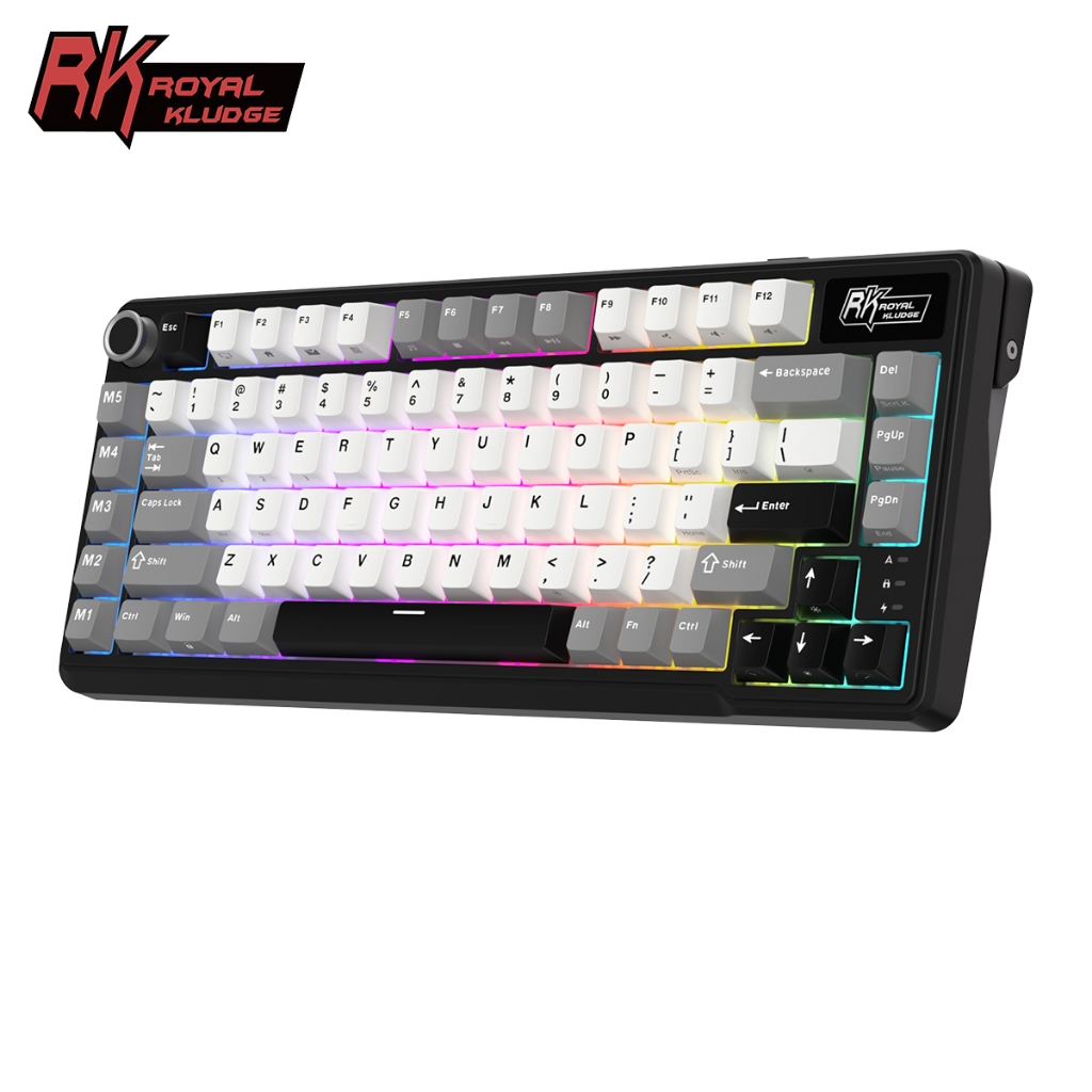 Royal Kludge RK L75 Knight Black 85 Key Diy Tri-Mode RGB Bàn phím cơ không dây Bluetooth 2.4G | BigBuy360 - bigbuy360.vn