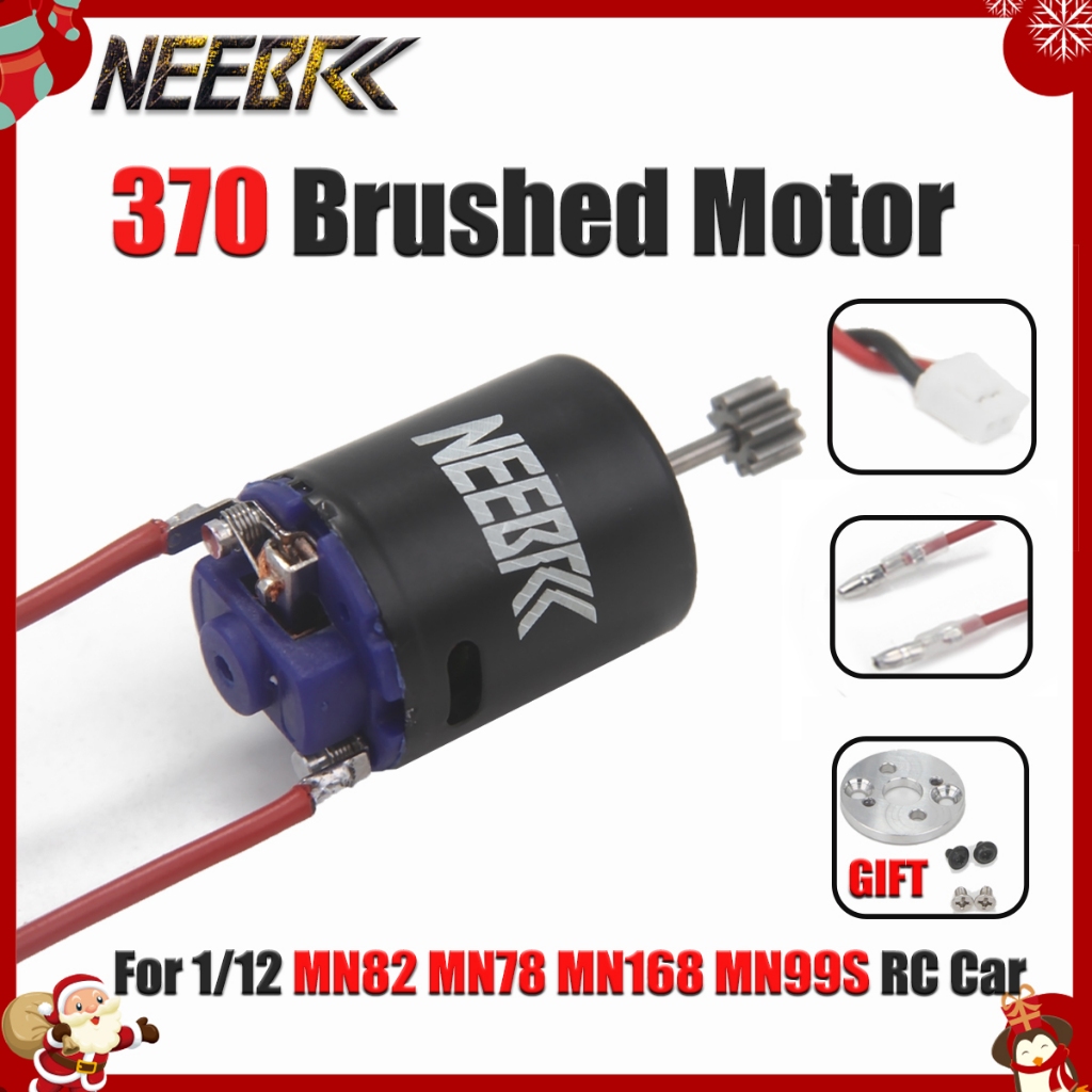 NEEBRC 280 / 370 Động Cơ Chải Có Miếng Đệm Bánh Răng Kim Loại Cho 1 / 12 RC RC Xe MN78 MN82 MN168 MN