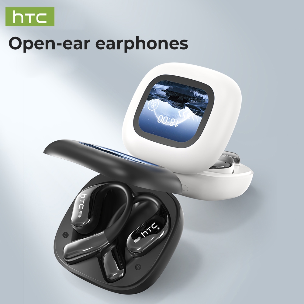 Tai nghe Bluetooth tai mở tai HTC OWS | Vỏ sạc màn hình cảm ứng màu | Tai nghe thể thao chống nước I