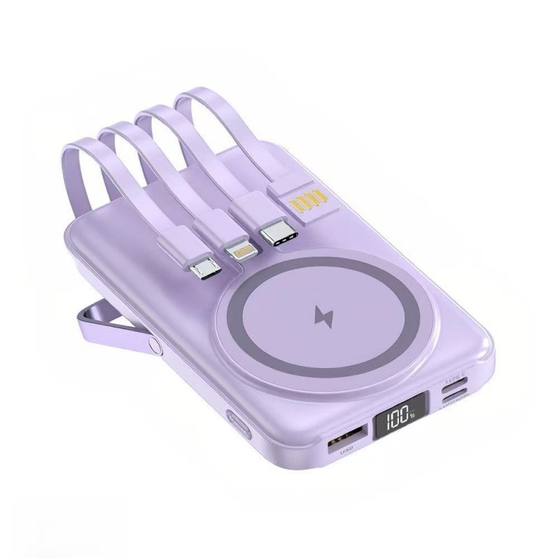 Sạc nhanh không dây từ tính 20000mAh MagSafe, đi kèm 4 dây và giá đỡ, 22,5W PD20W, iPhone / iPad / H