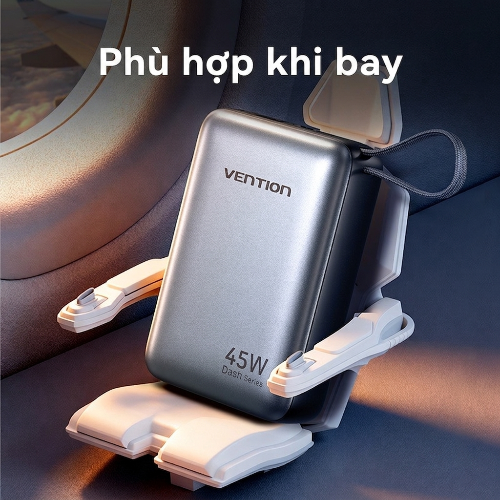 Vention Bộ Sạc Dự Phòng  20000mAh PD 45W | Sạc Nhanh Type-C PD Đa Năng | Cho iPhone 16 Pro Max & Samsung S24 Ultra | Bảo Hành Chính Hãng | BigBuy360 - bigbuy360.vn