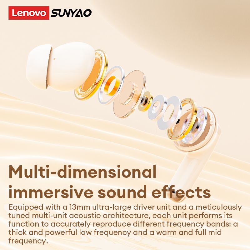 Tai nghe Bluetooth không dây Lenovo Sunyao LE-265 HiFi Level Âm thanh toàn cảnh ENC Giảm tiếng ồn Không có độ trễ cảm giác Tuổi thọ pin dài Bluetooth 6.0 | BigBuy360 - bigbuy360.vn