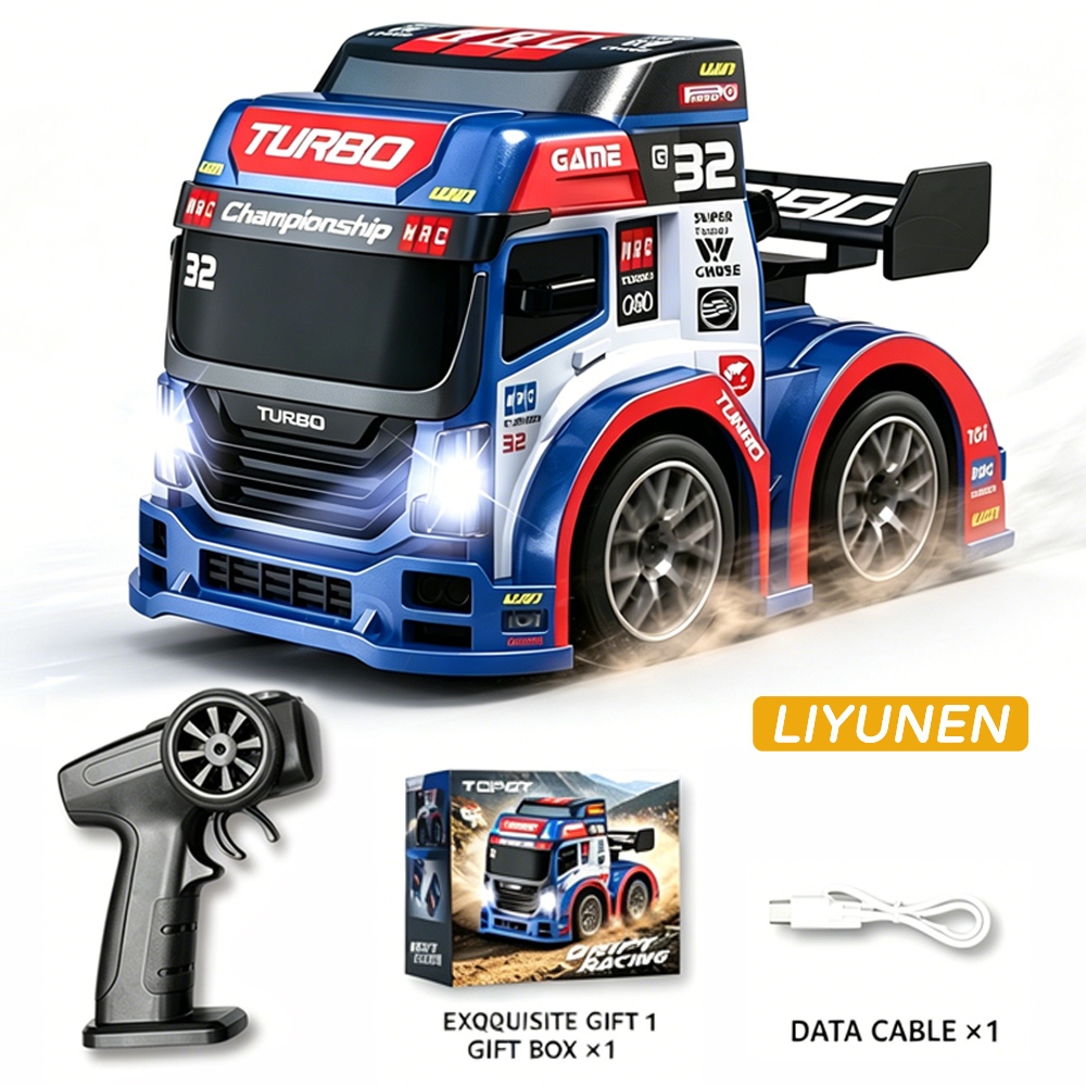 4WD RC Drift Rally Truck Car, Điều khiển từ xa tốc độ cao 2.4G Mô phỏng xe đua F1, Mô hình đồ chơi đ