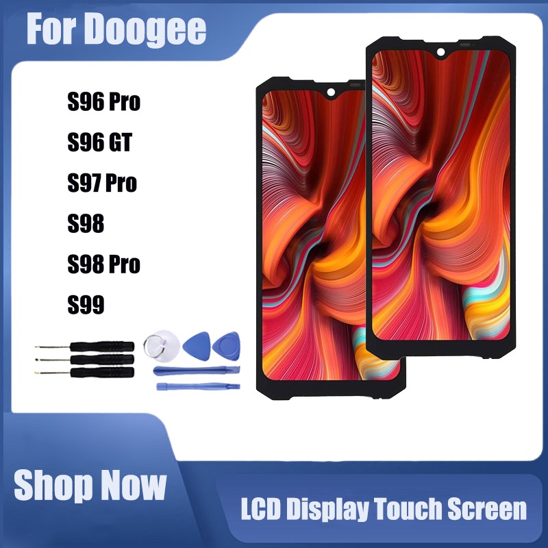Tương thích với Doogee S96 Pro S96 GT S97 Pro S98 S99 Màn hình LCD Thay thế màn hình cảm ứng