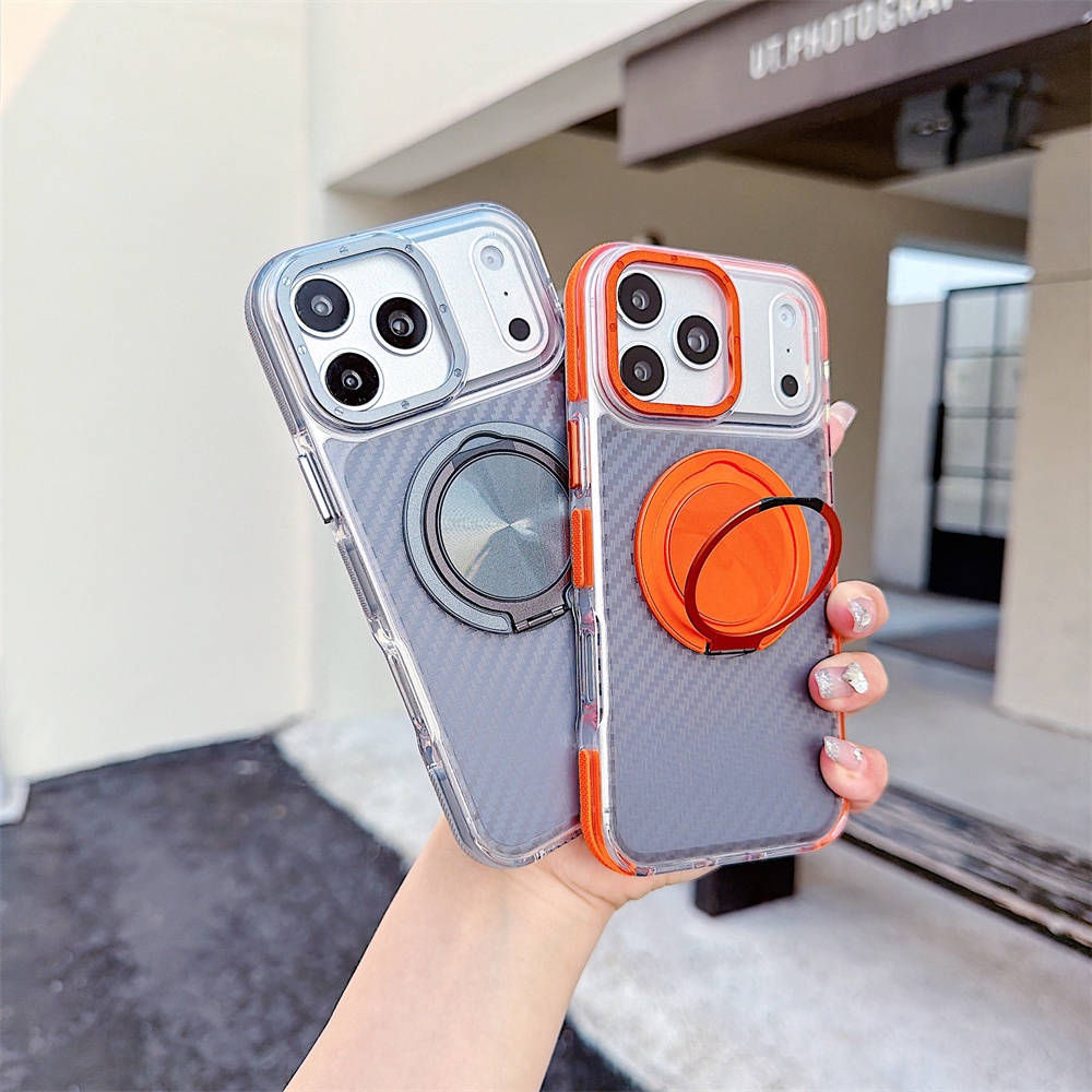 Ốp Lưng Vòng Sợi Carbon Cho iPhone 17 Pro 17Air 16 Plus i15 14 Pro Max Iphone13 Ốp Chống Sốc Từ Tính