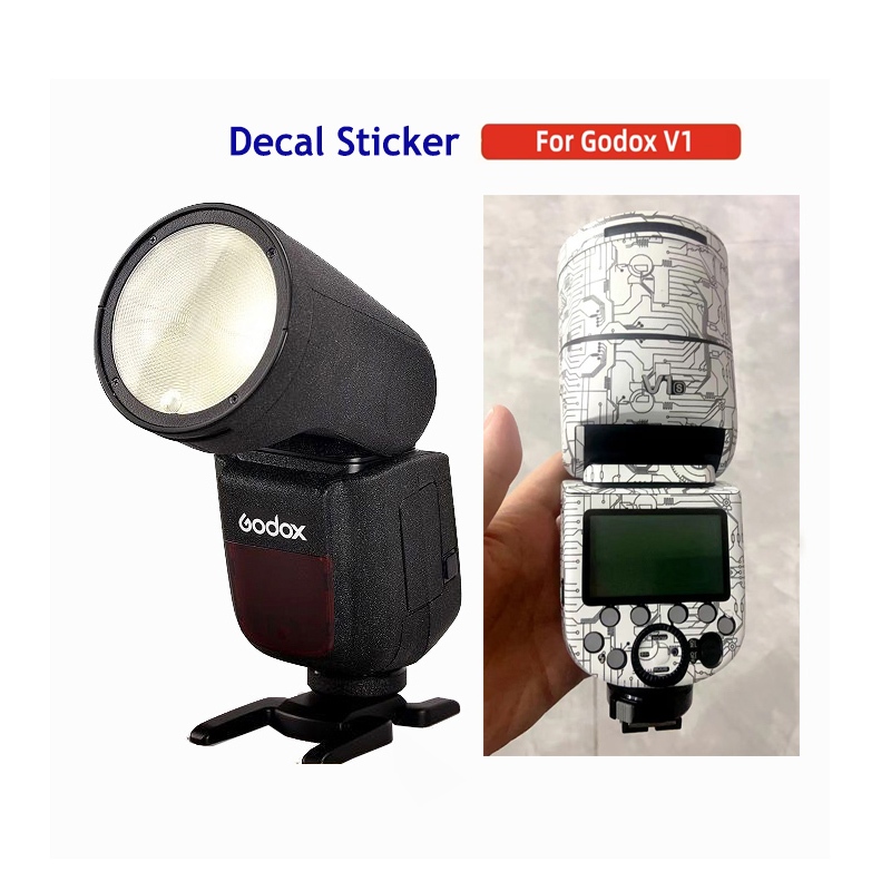 Dành Cho Godox V1 Flash Sticker Chống Trầy Xước Áo Bọc Phim Bảo Vệ Cơ Thể Decal Da V1C V1N V1S V1F V