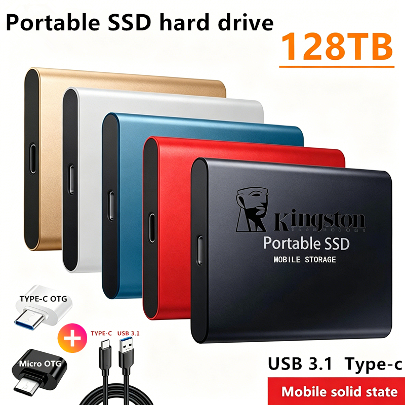 Ổ cứng thể rắn gắn ngoài tốc độ cao 128TB di động 1TB 2TB 4TB 8TB 16TB 32TB SSD Thiết bị lưu trữ di 