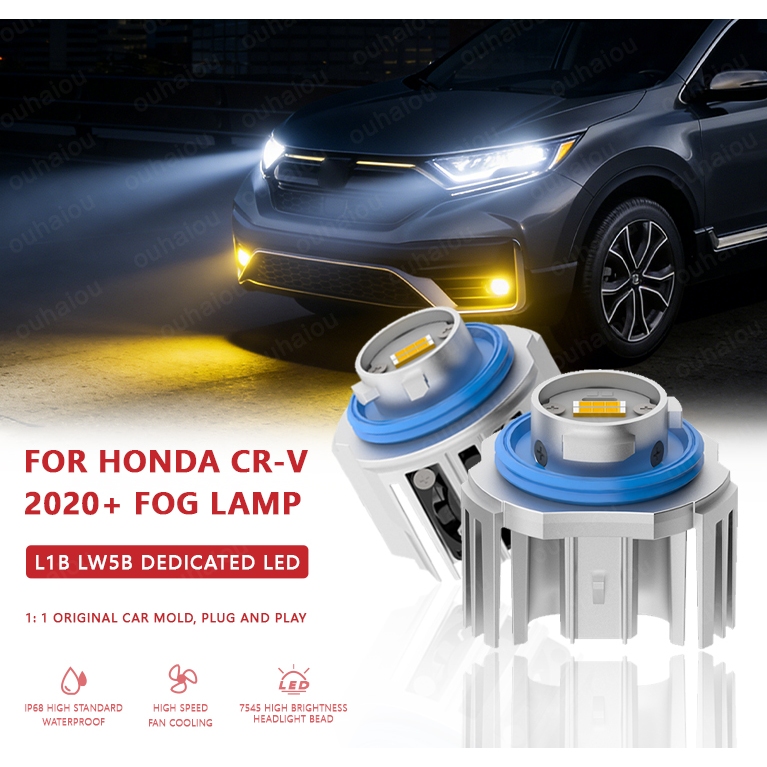 2 Chiếc L1B Sương Mù Cho Xe Honda CRV Gen6 / CR-V 6th Năm 2024 / 2025 Bóng Đèn LED Sương Mù 3000k 65