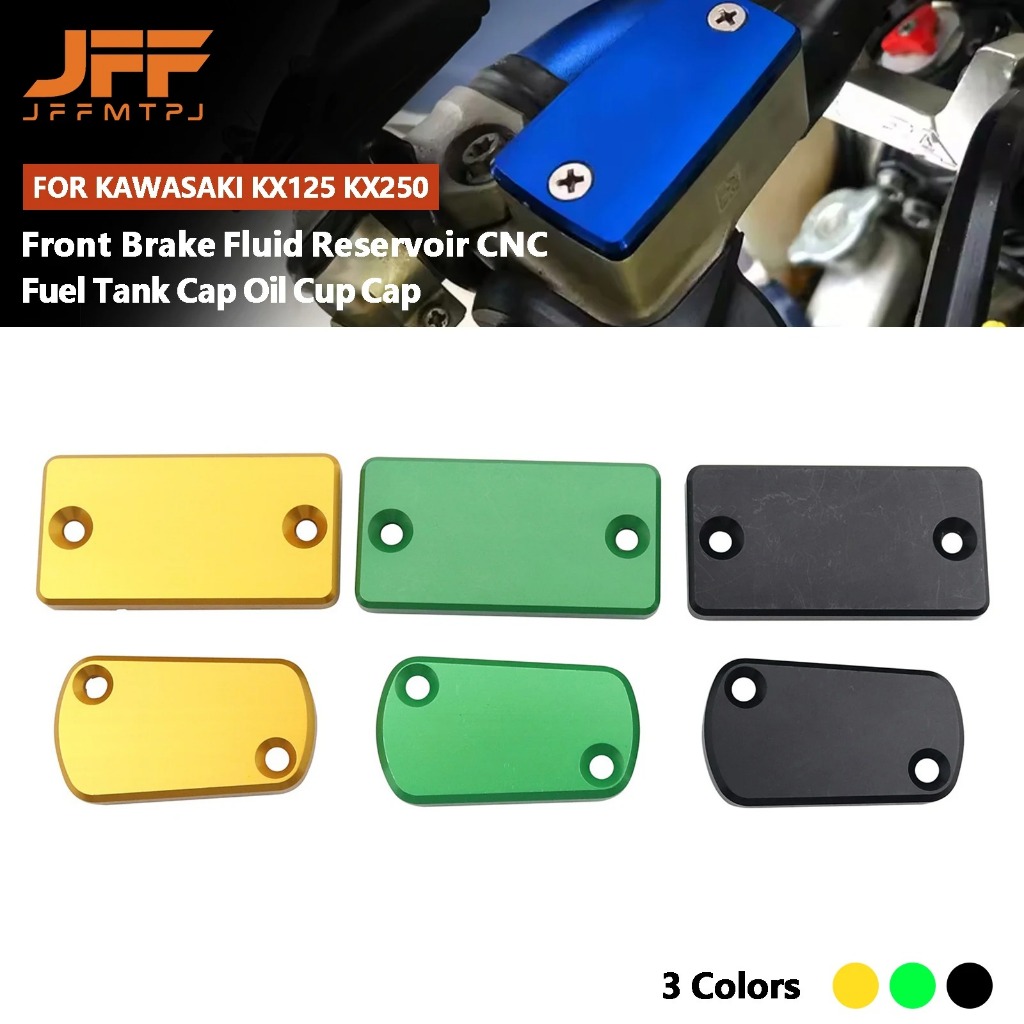 CNC Nhôm Trước & Sau Nắp Chứa Chất Lỏng Nắp Dầu Cho Kawasaki KX125 KX250 KX250F KX450F KLX450R 2006-
