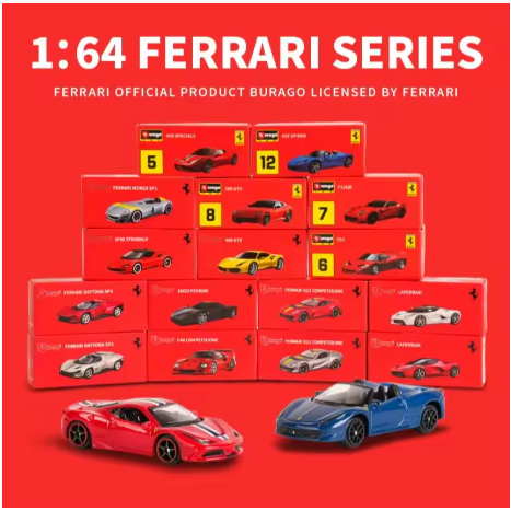Bburago 1: 64 Ferrari 812 Daytona SP3 SF90 SP1 F40 488GTB 599GTO ENZO Tĩnh Die Cast Xe Sưu Tập Sở Th