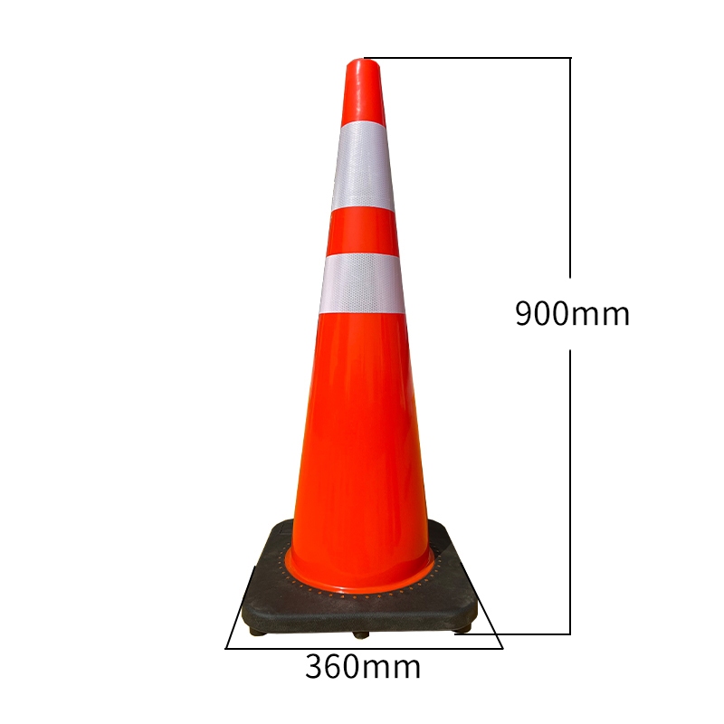 900mm Hình nón PVC quá khổ Hình nón chắc chắn Đế màu đen Phục hồi nhanh Nón cách ly