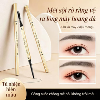 MK Thanh Vàng Nhỏ Bút Chì Lông Mày Hai Đầu Mỏng Tam Giác Đầu Siêu Mịn Chống Thấm Nước Mồ Hôi Lâu Dài Không Phai Màu Chống Sương Mù Tự Nhiên Eyeb