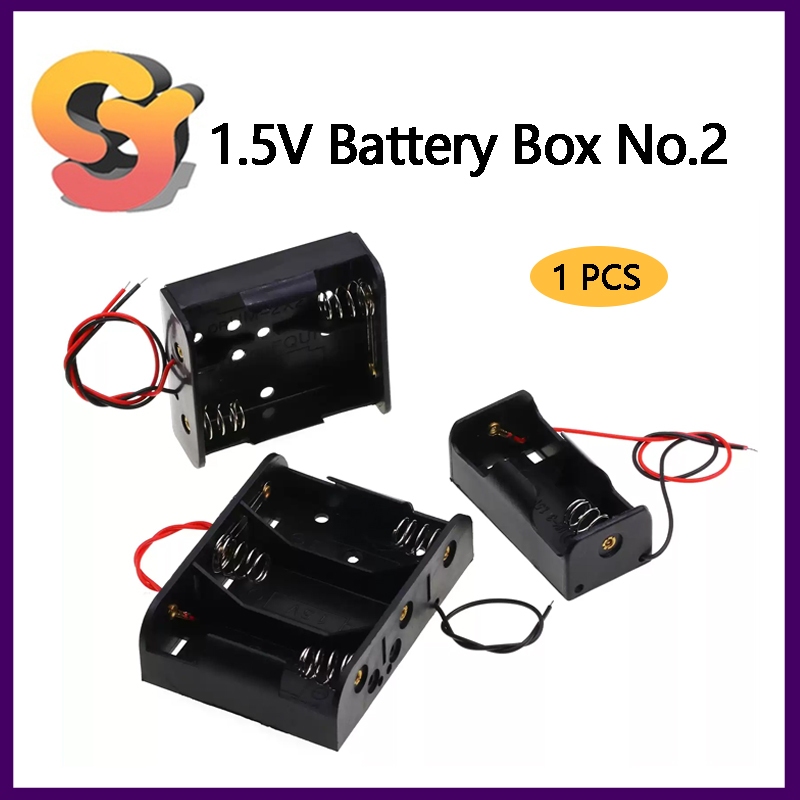 [Hàng có sẵn] Không. 2 Hộp Pin Có Cáp Không Nắp 1 Phần 2 Phần 3 Phần 4 Phần Giá Đỡ Pin Loại C Series