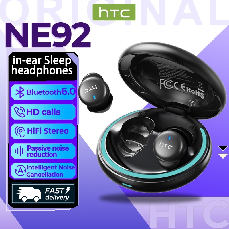 HTC NE92 Tai nghe chuyên dụng khi ngủ Tai nghe Bluetooth 6.0 Tai nghe nhét In-ear Khử ồn ENC Microphone cho âm thanh trong trẻo Chống nước IPX5 Âm thanh Hi-Fi Độ trễ thấp chơi game | BigBuy360 - bigbuy360.vn