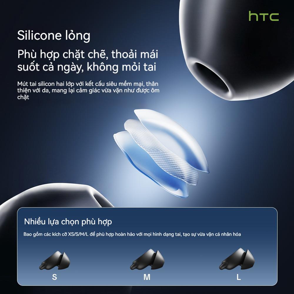 HTC NE92 Tai nghe chuyên dụng khi ngủ Tai nghe Bluetooth 6.0 Tai nghe nhét In-ear Khử ồn ENC Microphone cho âm thanh trong trẻo Chống nước IPX5 Âm thanh Hi-Fi Độ trễ thấp chơi game | BigBuy360 - bigbuy360.vn