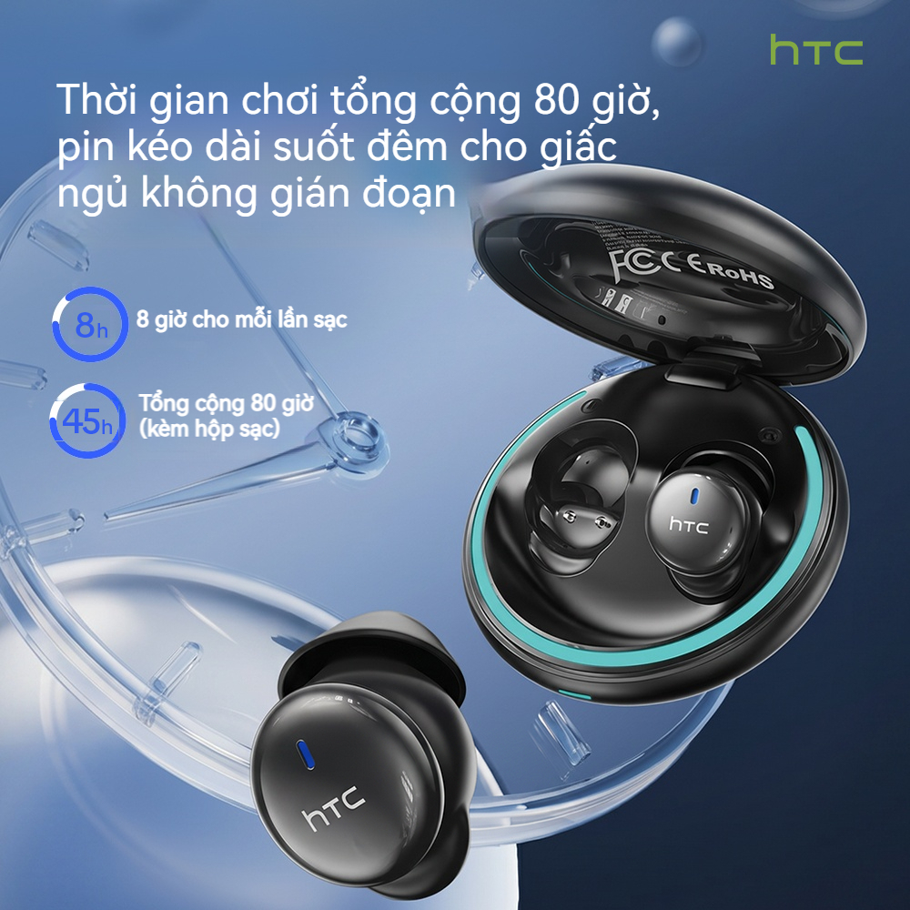 HTC NE92 Tai nghe chuyên dụng khi ngủ Tai nghe Bluetooth 6.0 Tai nghe nhét In-ear Khử ồn ENC Microphone cho âm thanh trong trẻo Chống nước IPX5 Âm thanh Hi-Fi Độ trễ thấp chơi game | BigBuy360 - bigbuy360.vn