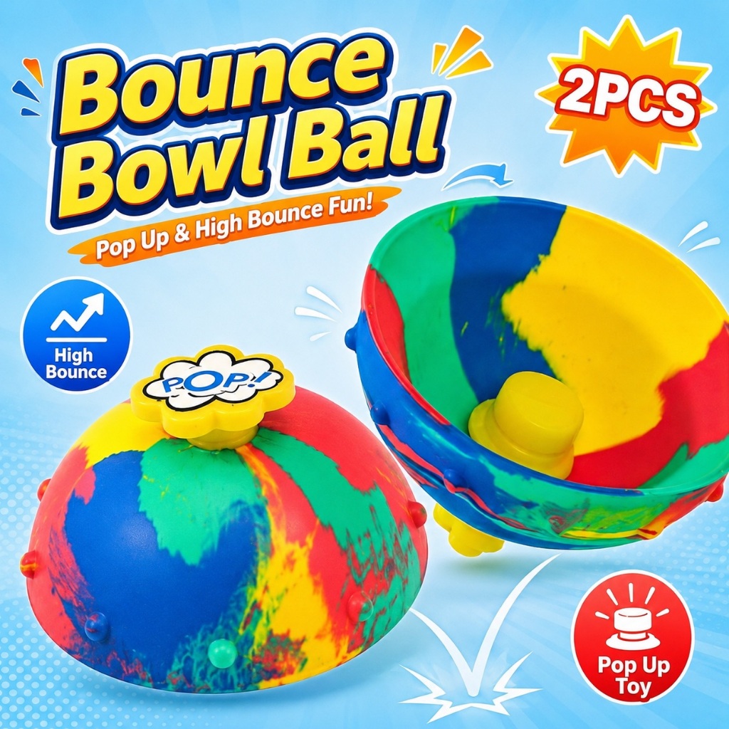 Bounce Bowl Ball 2 chiếc High Bounce Pop Up Toy Bouncy Fidget Toy Kids Goodie Bag