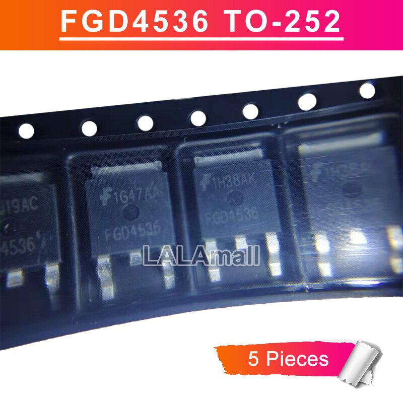 5 chiếc FGD4536 FGD 4536 TO-252 FGD4536TM 360V / 50A IGBT Transistor Mới Ban Đầu